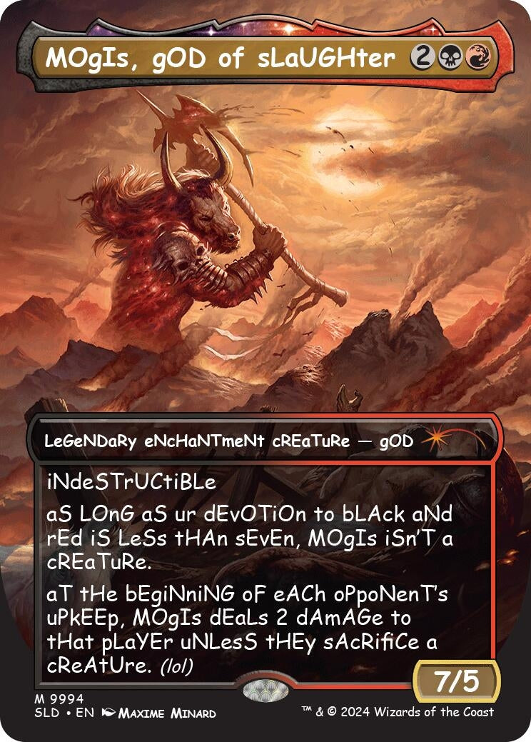 Image for MOgIs, gOD of sLaUGHter (9994) (Secret Lair Drop Series) (9994) - Magic: The Gathering