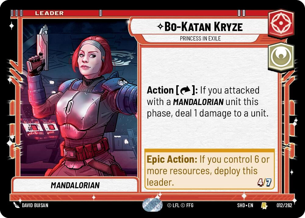 Image for Bo-Katan Kryze - Princess in Exile (Shadows of the Galaxy) (012/262) - Star Wars: Unlimited