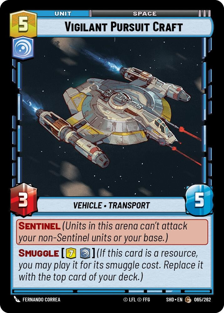 Image for Vigilant Pursuit Craft (Shadows of the Galaxy) (065/262) - Star Wars: Unlimited