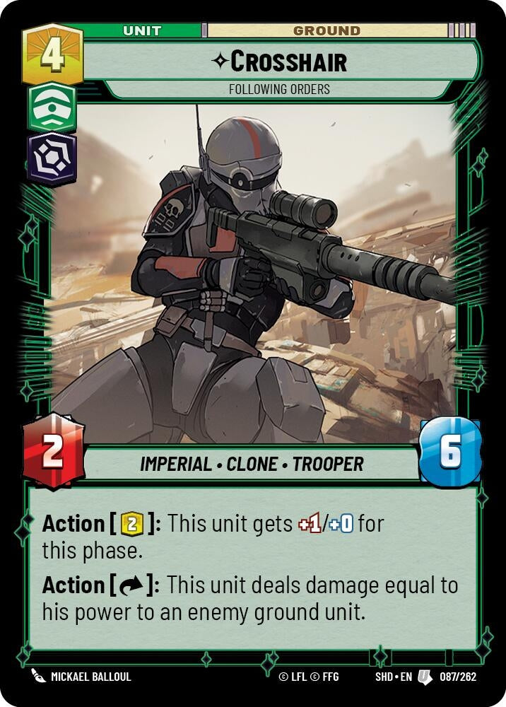 Image for Crosshair - Following Orders (Shadows of the Galaxy) (087/262) - Star Wars: Unlimited