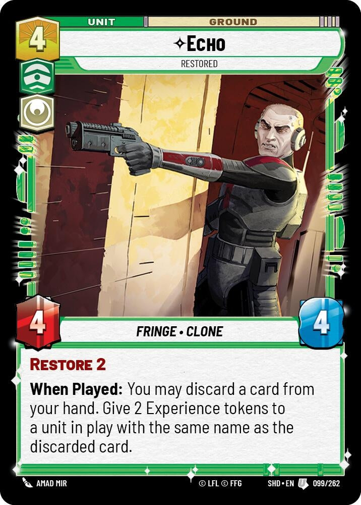 Image for Echo - Restored (Shadows of the Galaxy) (099/262) - Star Wars: Unlimited