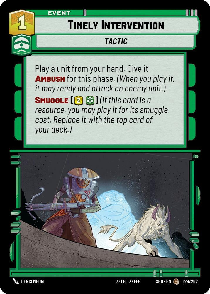Image for Timely Intervention (Shadows of the Galaxy) (129/262) - Star Wars: Unlimited