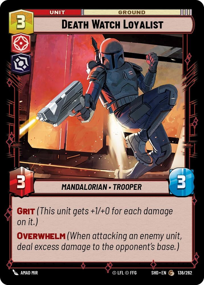 Image for Death Watch Loyalist (Shadows of the Galaxy) (136/262) - Star Wars: Unlimited