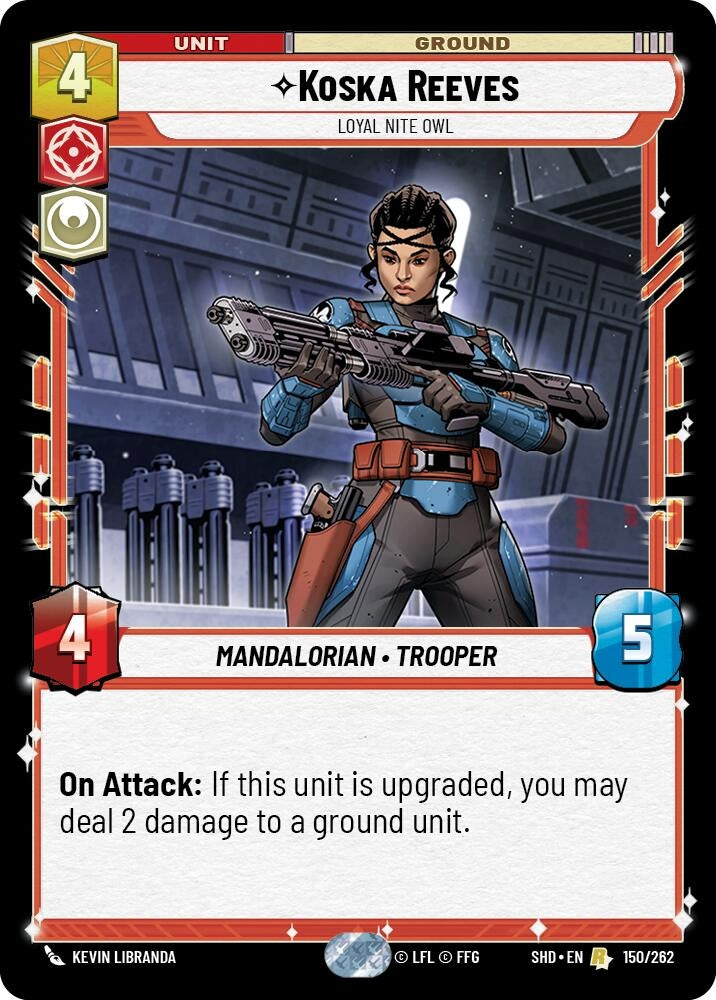 Image for Koska Reeves - Loyal Nite Owl (Shadows of the Galaxy) (150/262) - Star Wars: Unlimited