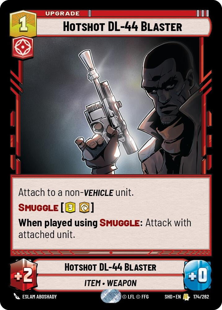 Image for Hotshot DL-44 Blaster (Shadows of the Galaxy) (174/262) - Star Wars: Unlimited