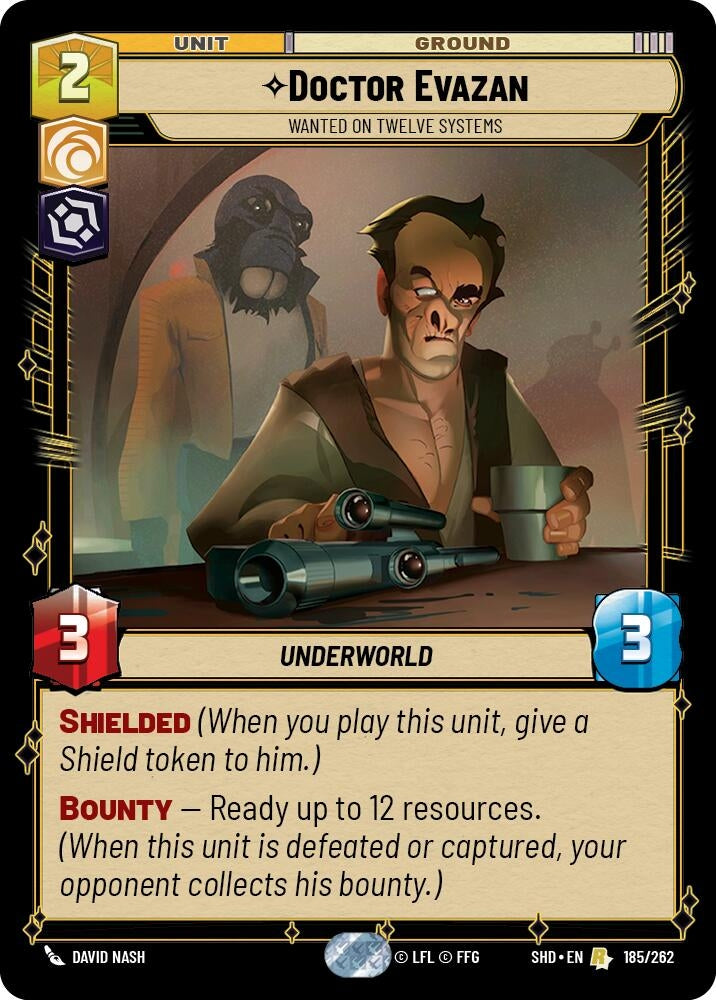 Image for Doctor Evazan - Wanted on Twelve Systems (Shadows of the Galaxy) (185/262) - Star Wars: Unlimited