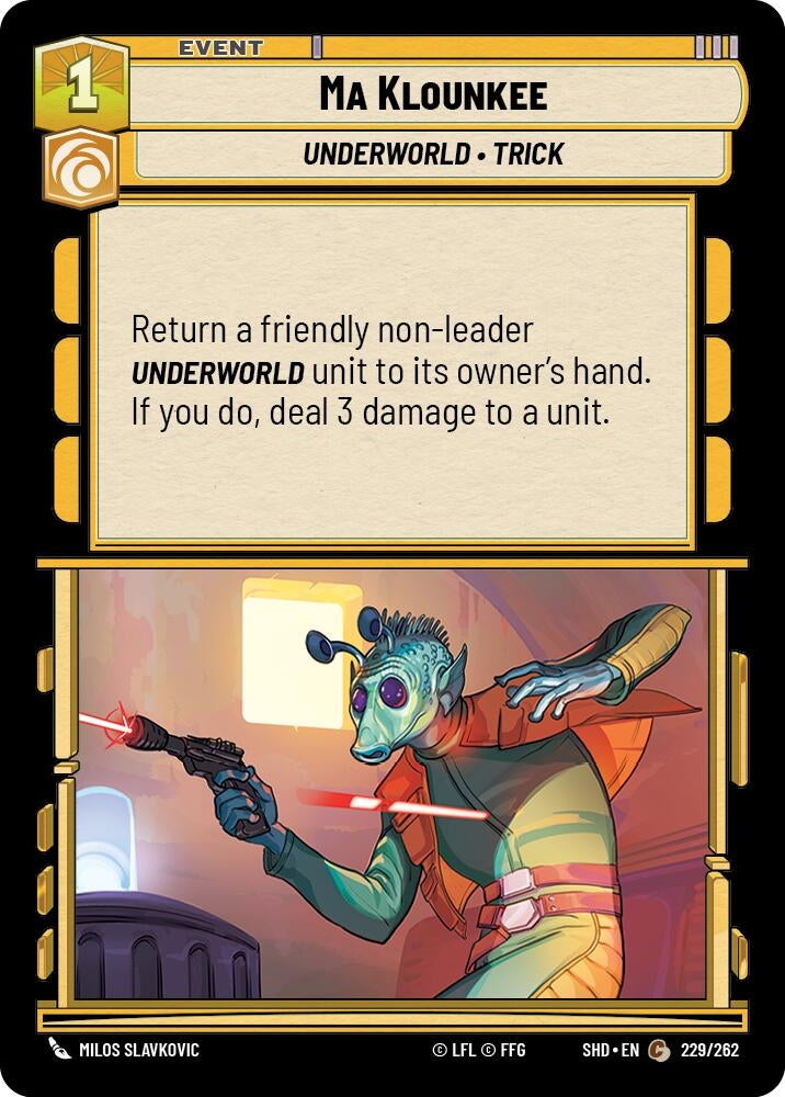 Image for Ma Klounkee (Shadows of the Galaxy) (229/262) - Star Wars: Unlimited