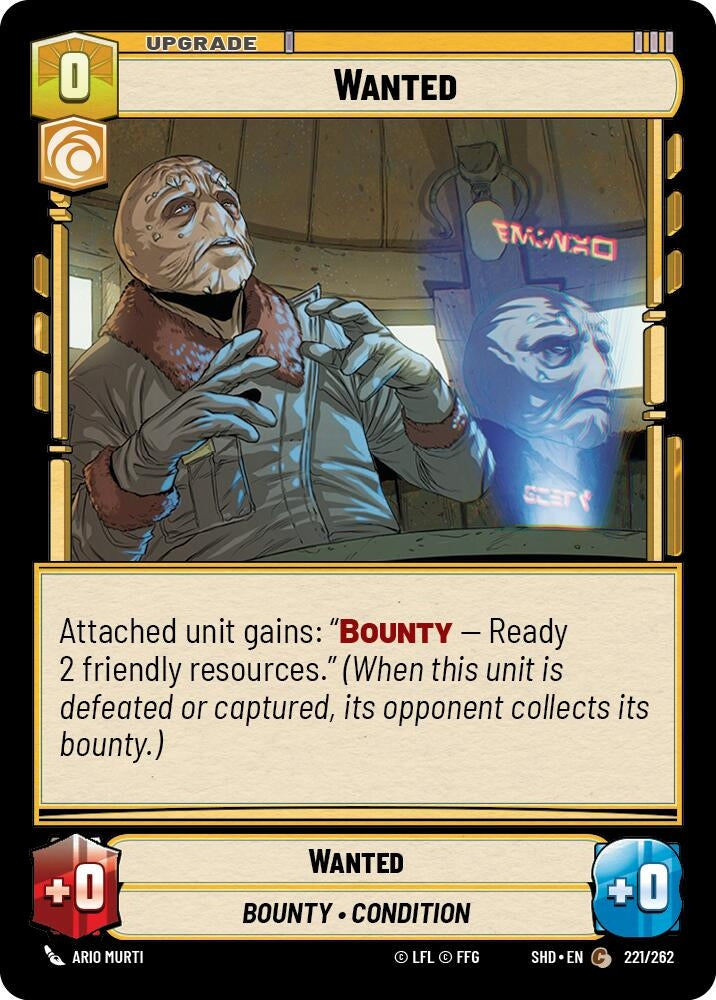 Image for Wanted (Shadows of the Galaxy) (221/262) - Star Wars: Unlimited