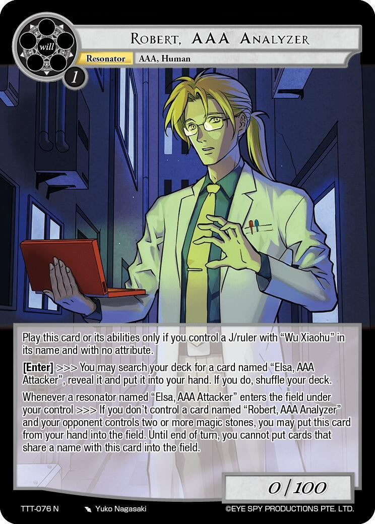 Image for Robert, AAA Analyzer (Thoth of the Trinity) (TTT-076 N) - Force of Will