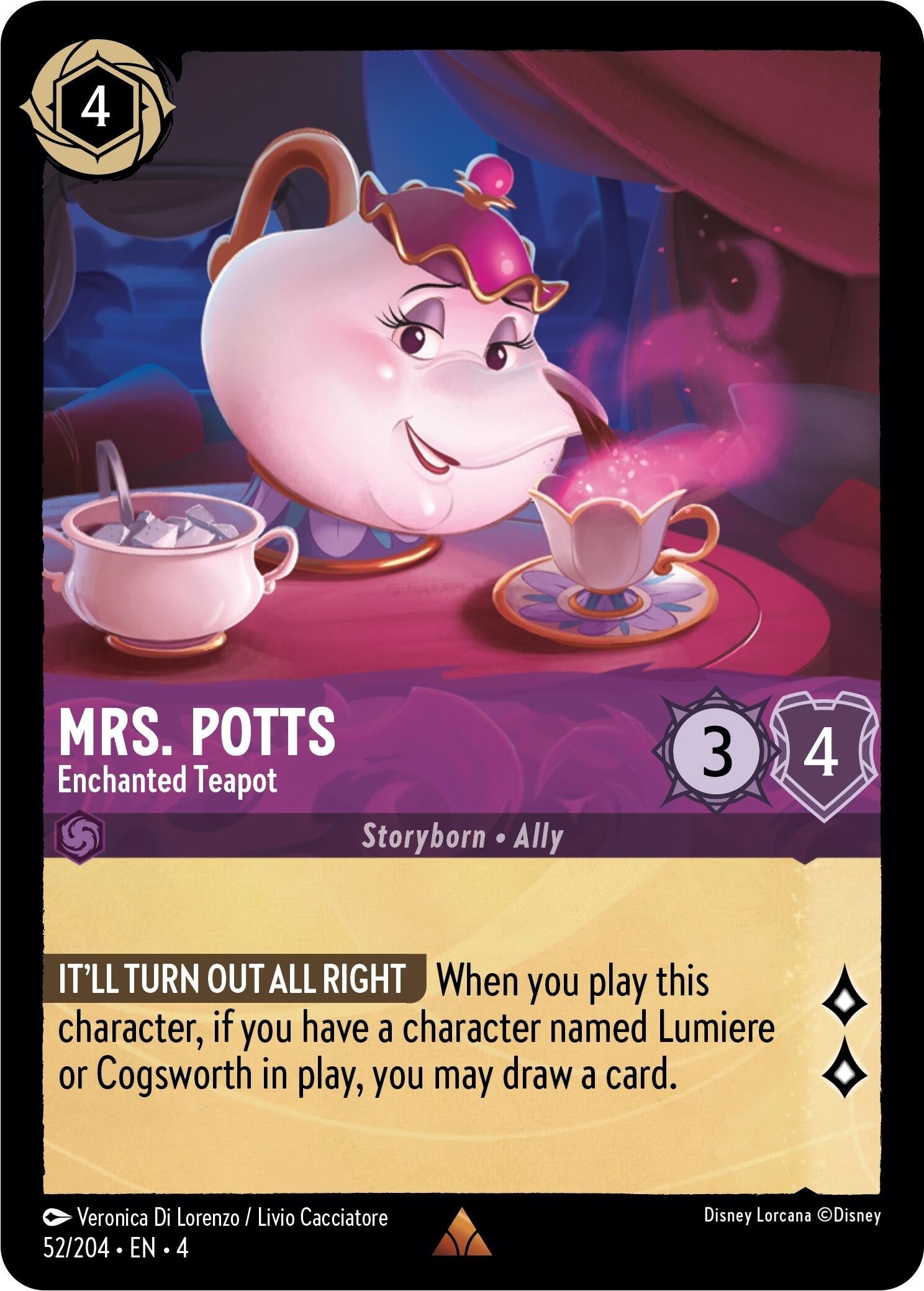 Image for Mrs. Potts - Enchanted Teapot (4) (52)