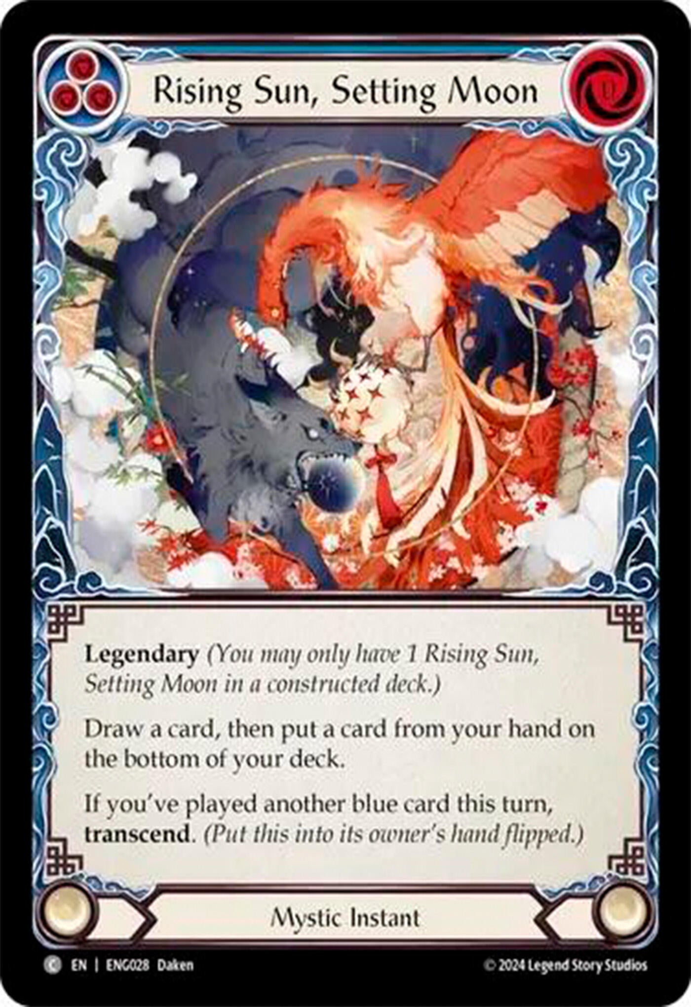 Image for Rising Sun, Setting Moon (Blitz Deck: Part the Mistveil - Enigma) (ENG028) - Flesh and Blood TCG