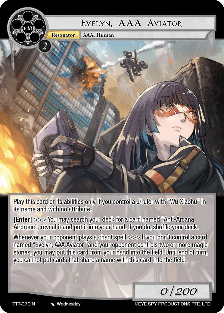 Image for Evelyn, AAA Aviator (Thoth of the Trinity) (TTT-073 N) - Force of Will