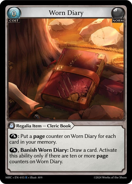 Image for Worn Diary (Mercurial Heart) (015) - Grand Archive TCG