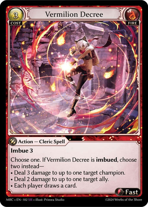 Image for Vermilion Decree (Mercurial Heart) (102) - Grand Archive TCG