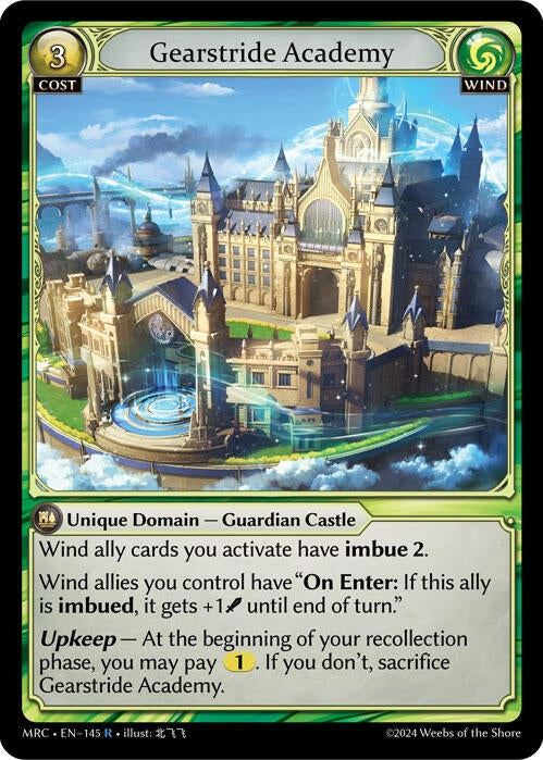 Image for Gearstride Academy (Mercurial Heart) (145) - Grand Archive TCG