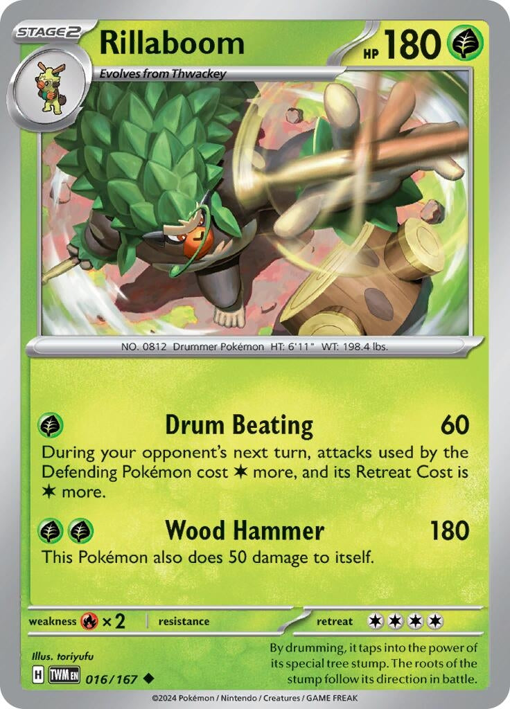 Image for Rillaboom (SV06: Twilight Masquerade) (016/167) - Pokemon