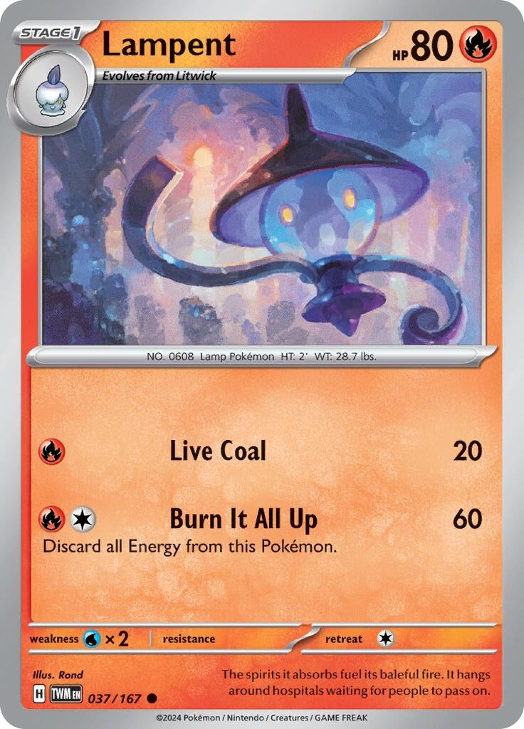 Image for Lampent (SV06: Twilight Masquerade) (037/167) - Pokemon