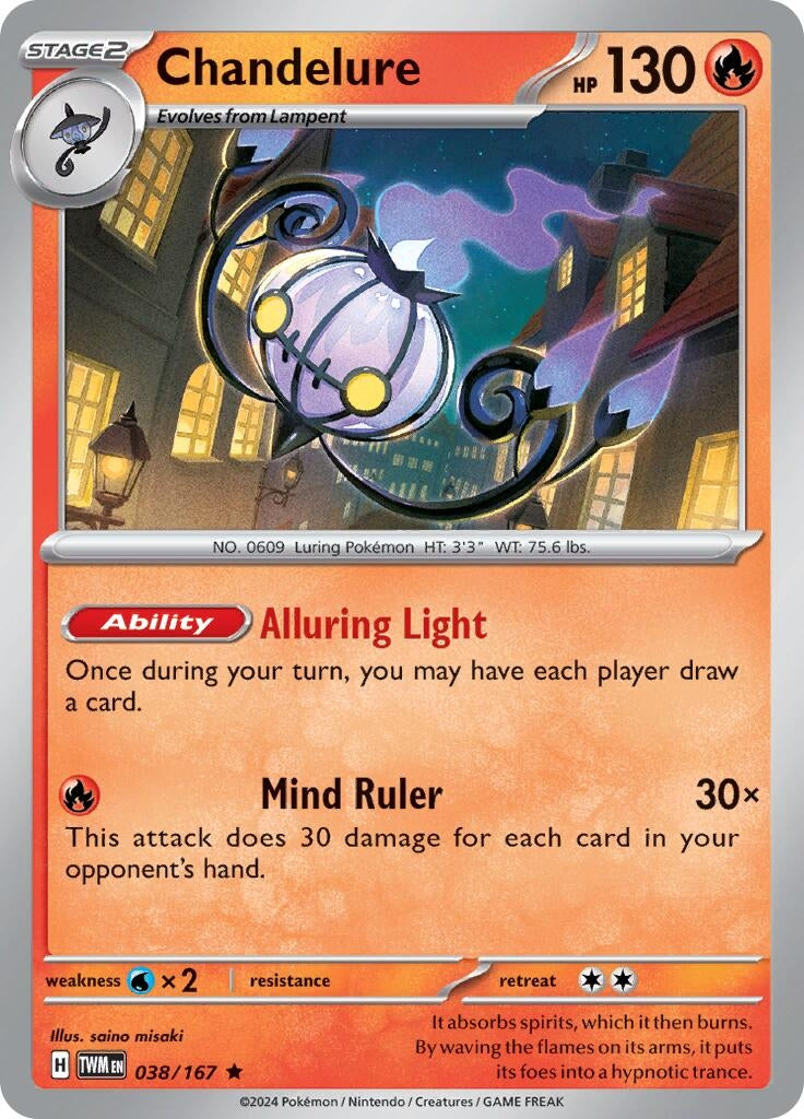 Image for Chandelure (SV06: Twilight Masquerade) (038/167) - Pokemon