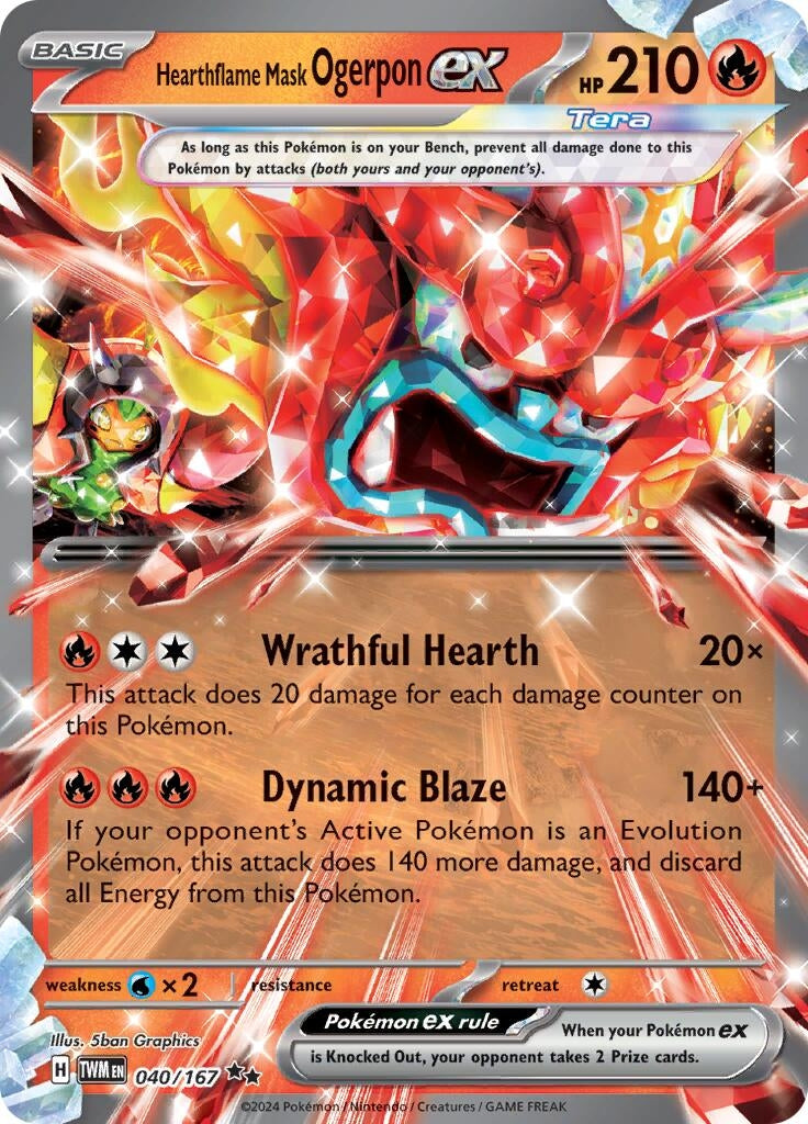Image for Hearthflame Mask Ogerpon ex (SV06: Twilight Masquerade) (040/167) - Pokemon