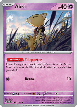Image for Abra (SV06: Twilight Masquerade) (080/167) - Pokemon