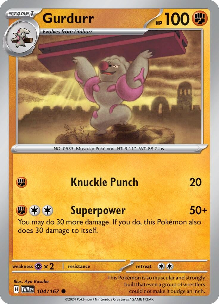 Image for Gurdurr (SV06: Twilight Masquerade) (104/167) - Pokemon