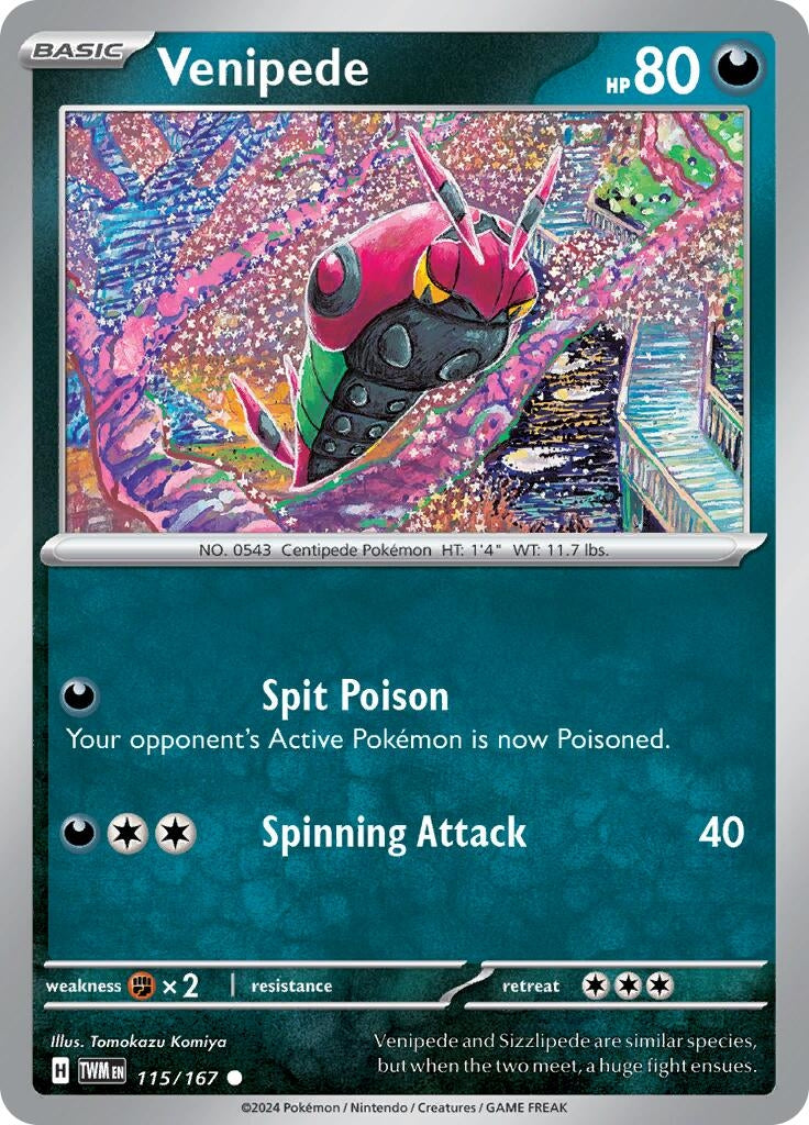Image for Venipede (SV06: Twilight Masquerade) (115/167) - Pokemon