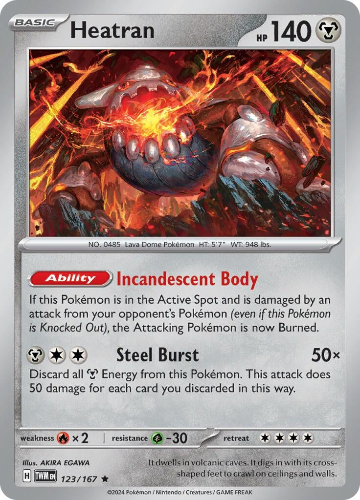 Image for Heatran (SV06: Twilight Masquerade) (123/167) - Pokemon
