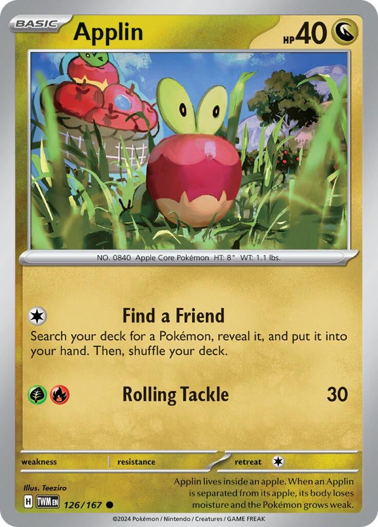 Image for Applin (SV06: Twilight Masquerade) (126/167) - Pokemon