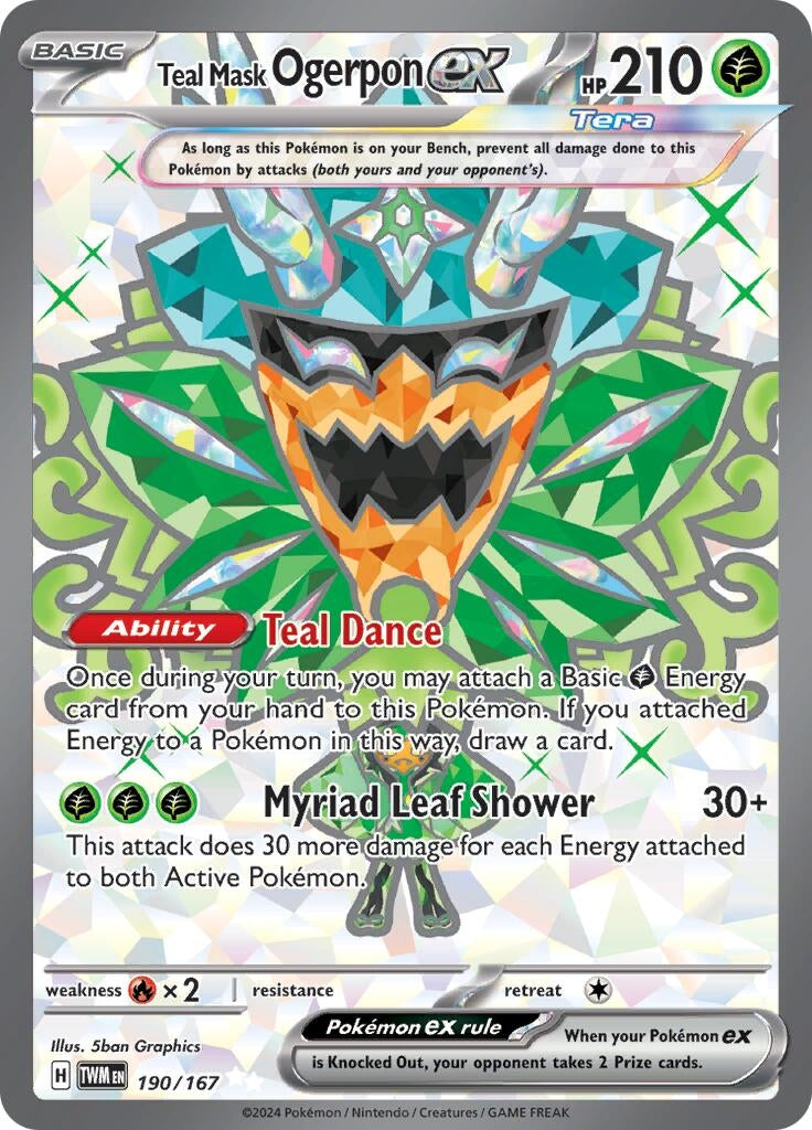 Image for Teal Mask Ogerpon ex (SV06: Twilight Masquerade) (190/167) - Pokemon