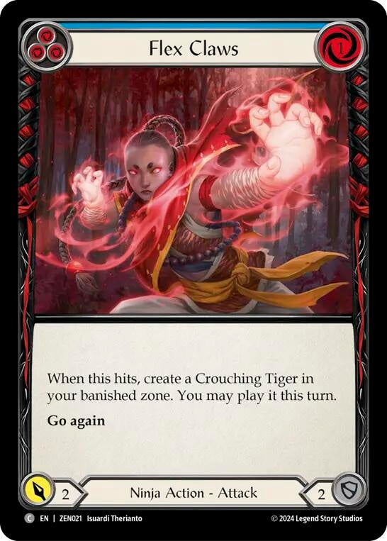 Image for Flex Claws (Blue) (Blitz Deck: Part the Mistveil - Zen) (ZEN021) - Flesh and Blood TCG