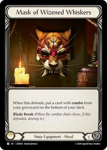 Image for Mask of Wizened Whiskers (Blitz Deck: Part the Mistveil - Zen) (ZEN003) - Flesh and Blood TCG