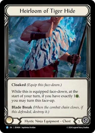 Image for Heirloom of Tiger Hide (Blitz Deck: Part the Mistveil - Zen) (ZEN004) - Flesh and Blood TCG