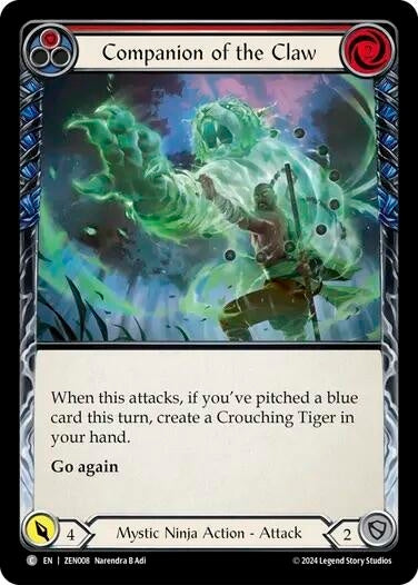 Image for Companion of the Claw (Red) (Blitz Deck: Part the Mistveil - Zen) (ZEN008) - Flesh and Blood TCG