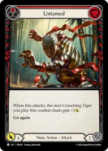 Image for Untamed (Red) (Blitz Deck: Part the Mistveil - Zen) (ZEN013) - Flesh and Blood TCG