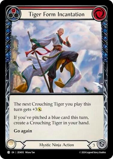 Image for Tiger Form Incantation (Red) (Blitz Deck: Part the Mistveil - Zen) (ZEN015) - Flesh and Blood TCG