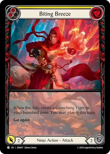 Image for Biting Breeze (Yellow) (Blitz Deck: Part the Mistveil - Zen) (ZEN017) - Flesh and Blood TCG