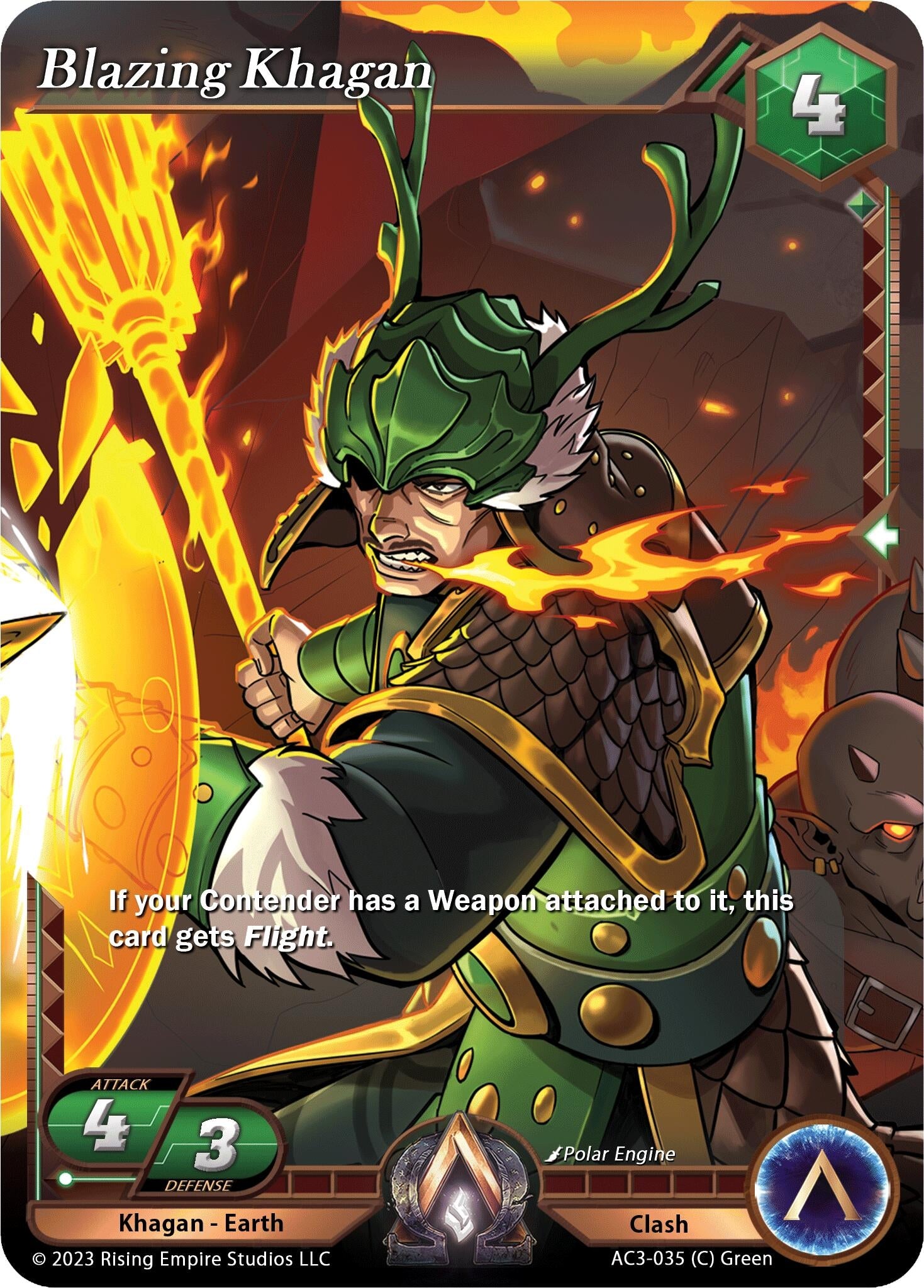 Image for Blazing Khagan (Unrivaled) (AC3-035) - Alpha Clash