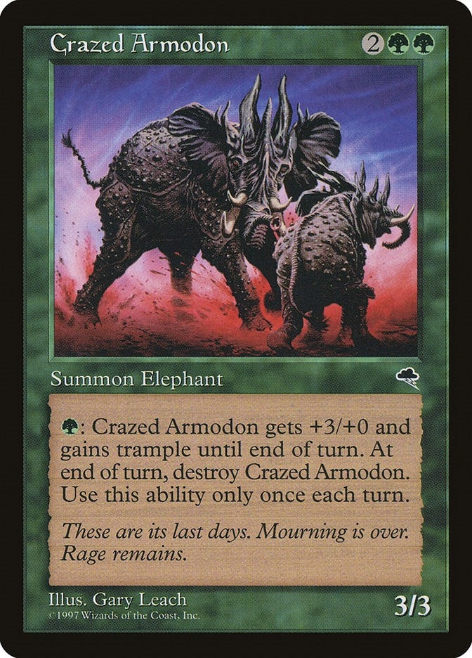 Image for Crazed Armodon (Tempest) (220) - Magic: The Gathering