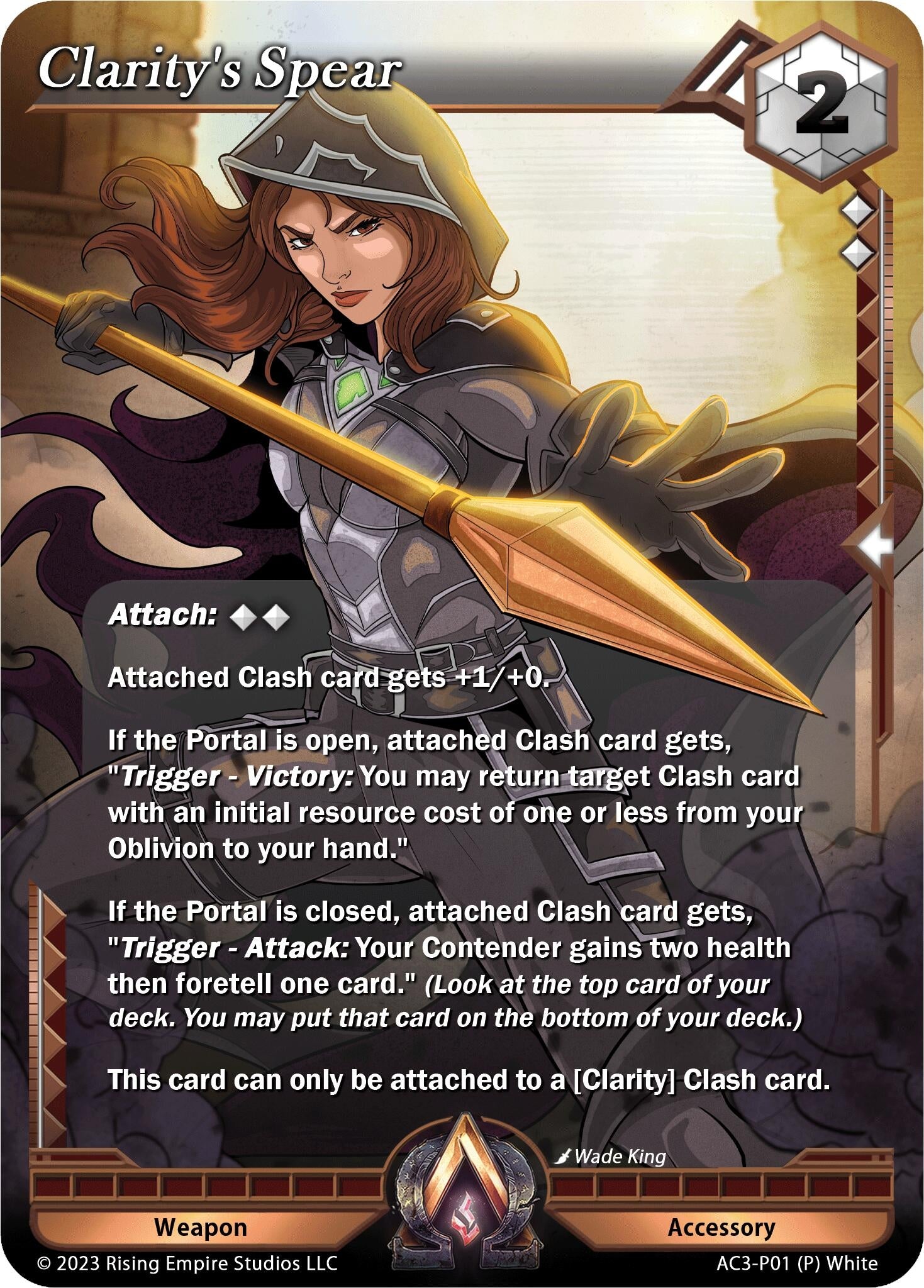 Image for Clarity's Spear (Unrivaled) (AC3-P01) - Alpha Clash