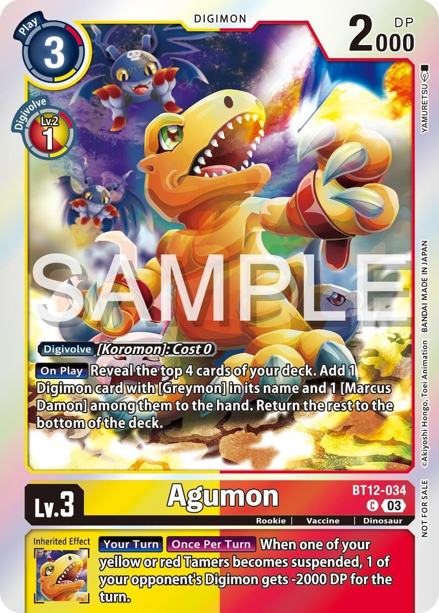 Image for Agumon - BT12-034 (Official Tournament Vol.13 Winner Pack) (BT12) (12034)