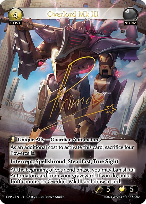 Image for Overlord Mk III (Promotional Cards) (011) - Grand Archive TCG