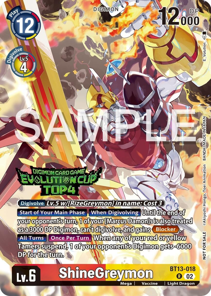 Image for ShineGreymon - BT13-018 (2024 Evolution Cup Top 4) (BT13) (13018)