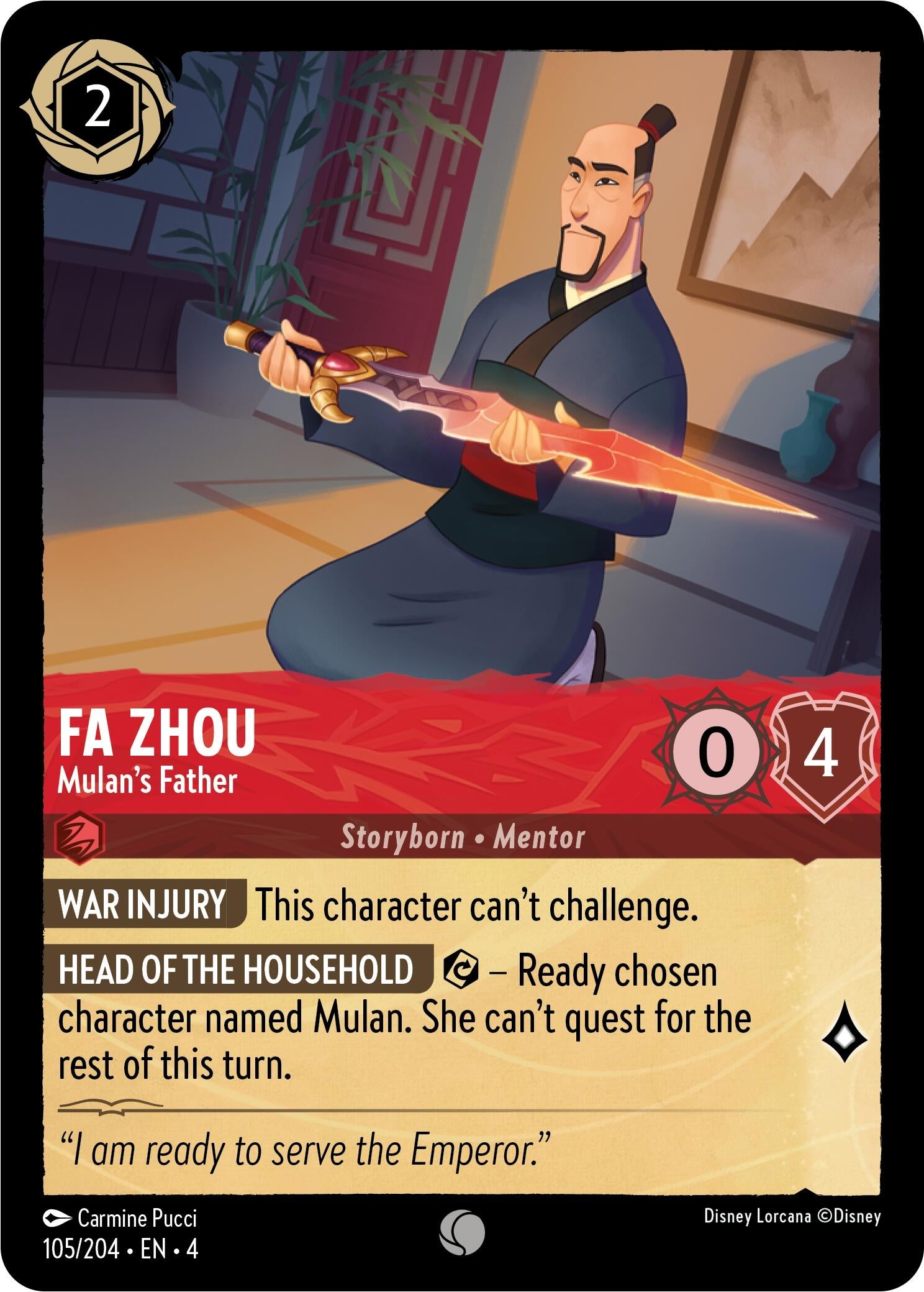 Image for Fa Zhou - Mulan's Father (4) (105)