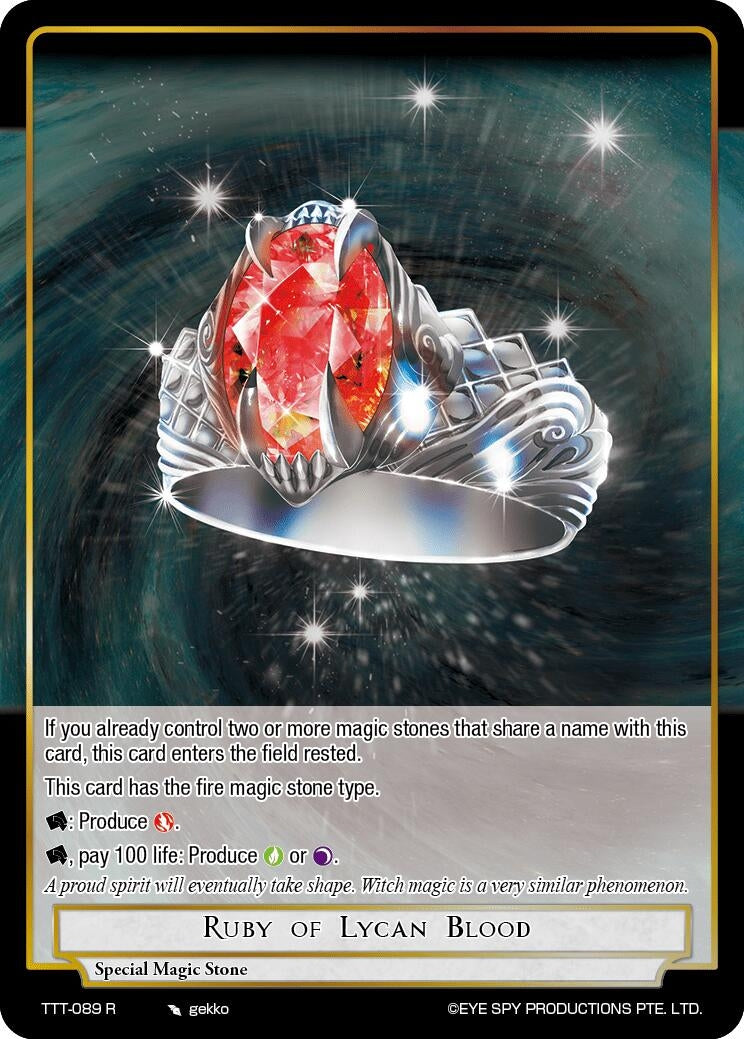 Image for Ruby of Lycan Blood (Thoth of the Trinity) (TTT-089 R) - Force of Will