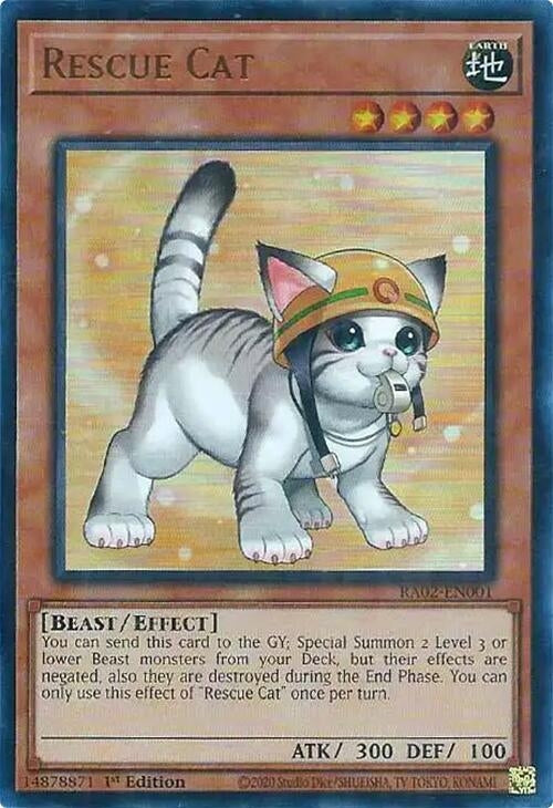 Image for Rescue Cat (Alternate Art) (UR) (25th Anniversary Rarity Collection II) (RA02-EN001) - YuGiOh