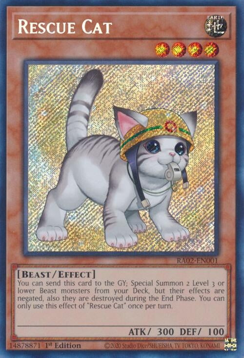 Image for Rescue Cat (Alternate Art) (Secret Rare) (25th Anniversary Rarity Collection II) (RA02-EN001) - YuGiOh
