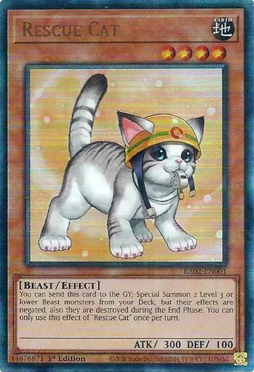 Image for Rescue Cat (Alternate Art) (PUR) (25th Anniversary Rarity Collection II) (RA02-EN001) - YuGiOh