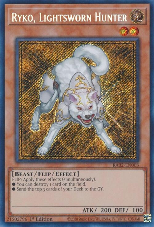 Image for Ryko, Lightsworn Hunter (Secret Rare) (25th Anniversary Rarity Collection II) (RA02-EN003) - YuGiOh