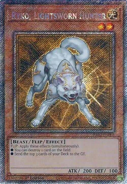 Image for Ryko, Lightsworn Hunter (Platinum Secret Rare) (25th Anniversary Rarity Collection II) (RA02-EN003) - YuGiOh
