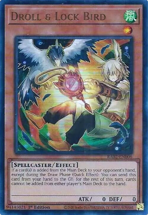 Image for Droll & Lock Bird (Alternate Art) (UR) (25th Anniversary Rarity Collection II) (RA02-EN006) - YuGiOh